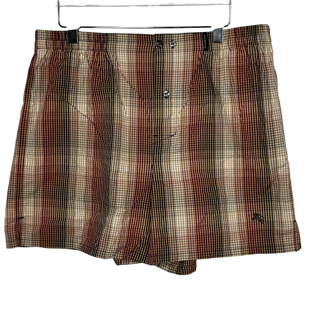 Burberry London Plaid Boxer Shorts Button Fly Men's Large Cotton‎